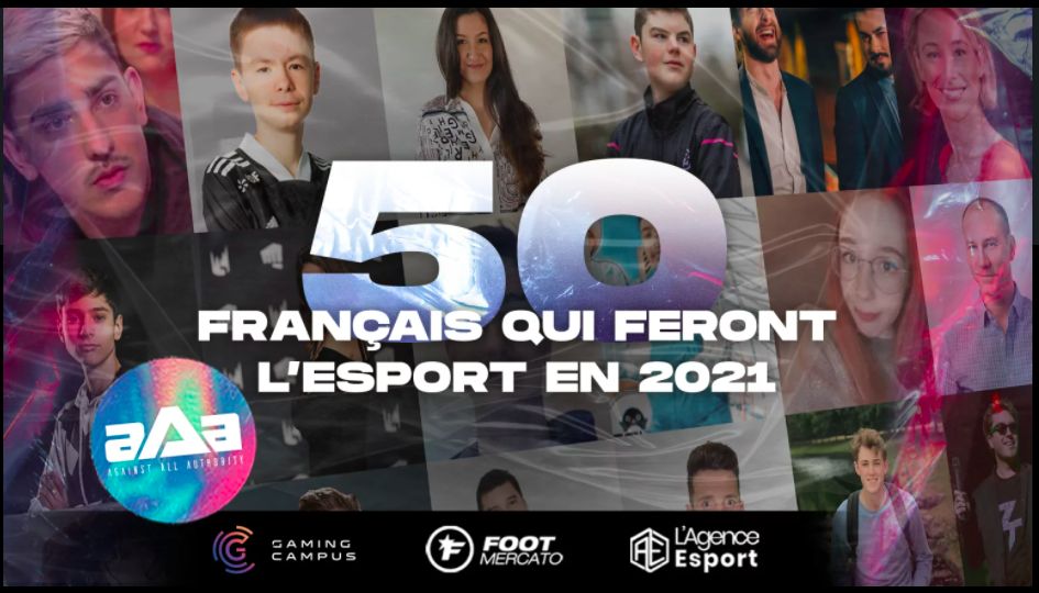 Illustration de l'article sur Qui sont les 50 françaisqui feront l’esport en 2021 ?