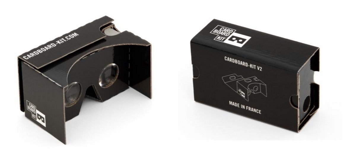 Illustration de l'article sur CARDBOARD-KIT présente son casque de réalité virtuelle