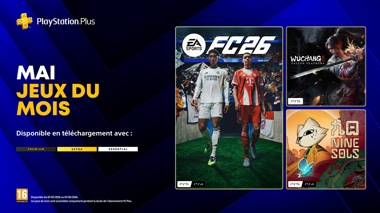 Illustration de l'article sur [PlayStation Plus] Les jeuxdu mois de mai 2026